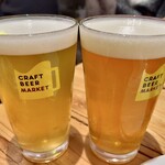 クラフトビアマーケット - アホラガー ¥780 + ボケIPA ¥780 (どちらも 1 Pint)