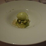 リストランテ カノフィーロ - キウイのソルベとフロマージュブラン　ハチミツとタイムのジェラティーナ