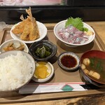 あそ処のたこ焼き - 鯵セット定食