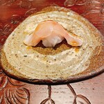 Tempura Takeuchi - アカムツと水イカの模倣寿司
