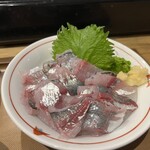 あそ処のたこ焼き - 鯵の刺身