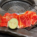 焼肉名菜 福寿 - 秘伝タレのミックス焼肉定食（お肉増量）