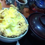 てんこもり - 卵とじ野菜天丼￥610+味噌汁（サービス券使用で￥0）