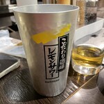 北海道もんじゃ 薫 - ここでレモンサワーに切り替えます。