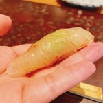 天ぷら たけうち - ヒラメの昆布締め