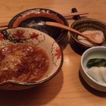 天ぷら よこい - 天ぷら定食の天つゆと粗塩