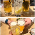 サカバ ミハマ トーキョー - 生ビールとレモンサワーで乾杯です♪(*^^)o∀*∀o(^^*)♪ｵﾂｶﾚｻﾏ！