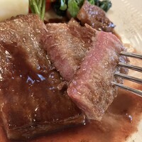 ステーキレストランそうま - 黒毛和牛ロースステーキのアップ