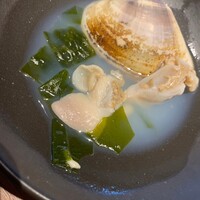 くずし鉄板 あばぐら 恵比寿店 - 蛤の出汁が濃厚で春若芽がさわやか～