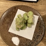 季節料理かたやま - そら豆のかき揚げ