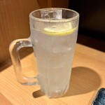 大衆日本酒バル ふとっぱらや - 「瀬戸内産レモンサワー」390円也。