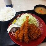 かつや - 「海老・ヒレカツ・メンチカツ定食」