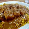 カレーショップ きしばた - ドライカツカレー（¥1,200税込）
背徳のカレーonカレー、その美しすぎるビジュアル♡(ღ*ˇᴗˇ*)｡o♡