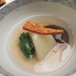 青山　仁 - 聖護院大根に栃木の原木シイタケ、セリが。上にはバチコ。