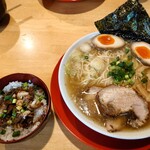 麺屋 むすぶ - 鯛汐ラーメン　ミニチャーシュー丼