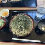 Juuwari Soba Dattan Hono Ka - 韃靼そば大盛り750円、生卵50円、のり100円