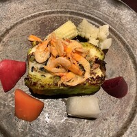 Lien - 北海道産帆立　牡蠣　桜エビの温製テリーヌ