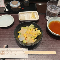 天ぷら ひさご - 和定食３０００円。サラダと天ぷらセット。