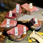 Ueno Wagyuu Yakiniku Ushihachi Kiwami - 和牛7種盛り合わせ