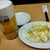 鶴亀 - 料理写真:ビールとお通し