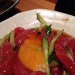 まぐろや相馬水産 - マグロユッケ350円