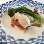 リストランテ・マッサ - 牡蠣を詰めたヤリイカのソテー