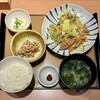 やよい軒 - 大豆ミートの野菜炒め定食 ¥790 ＋ 納豆 ¥100