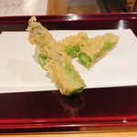 天ぷら たけうち - 那珂川の朝どれアスパラガス