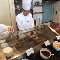 ALL FLAGS(神戸メリケンパークオリエンタルホテル) - ステーキはその場で焼いてくれます☆