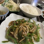富華 - 料理写真:青椒肉絲セット980円