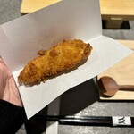 立ち喰い鮨 人人 - 鯵フライ