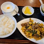 唐家村 - 定食　豚肉入り高菜と卵炒め　全景