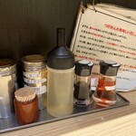 松戸富田麺業 - コンディメントたち。どセンターにいる君が好き♡