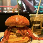 Café&Bar RAGE ST - ウルトラBIGチーズバーガー（ドリンクセット2050円）