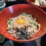 会津山都そば つつみ庵 - うずら納豆