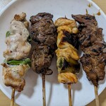 鶏むら - 料理写真:【2024/3】アスパラ、レバ塩、ネギ間、レバタレ