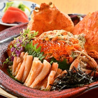 Two servings of Seiko crab rice bowl