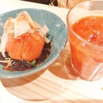 Tempura Sakaba Sakuttou Mu - 丸ごとトマト出汁ジュレ
