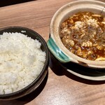 中国料理 麟 - 白子麻婆豆腐&ライス大(¥1870)