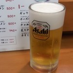 ももちゃんラーメン - 生ビール（450円）