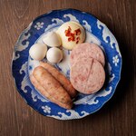 Unzen ham, sausage and quail eggs