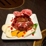 Yakiniku Takedaya - 誕生日　肉ケーキ