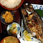 Sumibiyaki Shokudou Koganeya - とろサバの干物定食　1,100円(税込み)