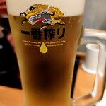 日高屋 - 生ビール　＼(^o^)／