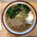 そばの神田東一屋 - 朝そば（上から）