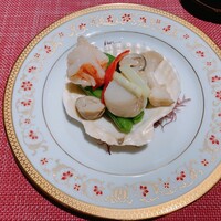 中国料理柳城 - 海老と帆立貝柱の炒め
