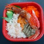 旬海鮮 丼丸 - オホーツク丼 (税込)594円 ※開封後 (2024.03.08)