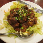 アーンドラ・キッチン - ('14/01） マトンヴェブドゥ(1190円)マトンを食べなれない友人の箸の進みがイマイチでした。