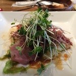 キハチ - 2014/02 Pleasure 厳選素材にこだわったコース 3,675円：本日の魚介のカルパッチョ　シェフのおすすめスタイルで