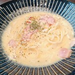 ソムリエカフェ リーフ - つゆだくぺぺたまパスタ